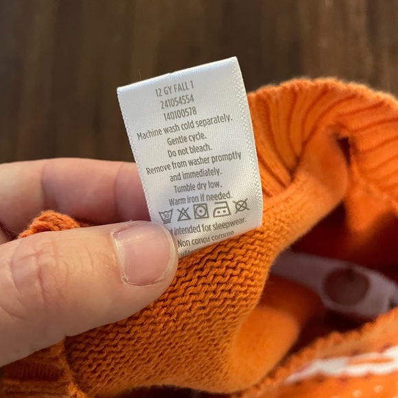 Adorable Girls Gymboree Fall Floral Pumpkin Sweater Tunic M 7/8 - Picture 5 of 5